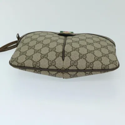 Pre-owned Gucci Ophidia Beige Canvas Shoulder Bag ()