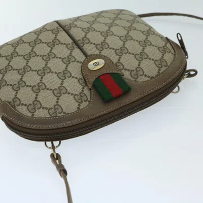 Pre-owned Gucci Ophidia Beige Canvas Shoulder Bag ()