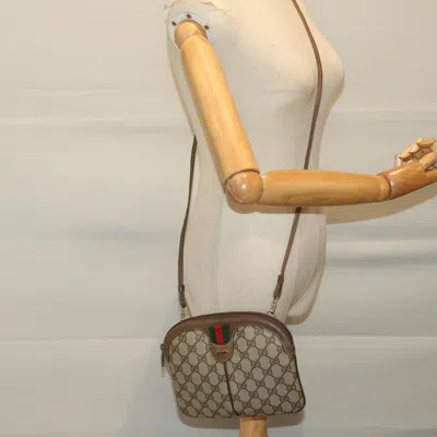 Pre-owned Gucci Ophidia Beige Canvas Shoulder Bag ()