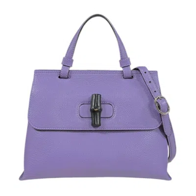 Pre-owned Gucci Purple Leather Shoulder Bag ()