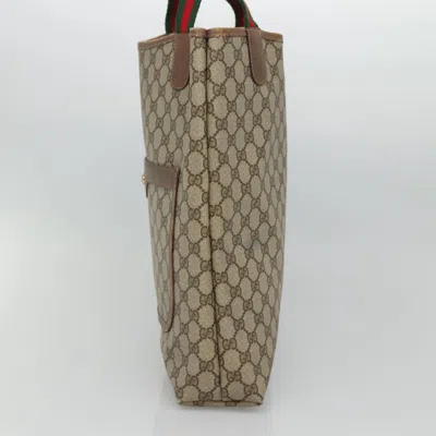 Pre-owned Gucci Sherry Beige Canvas Tote Bag ()