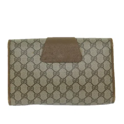 Pre-owned Gucci Sherry Beige Canvas Clutch Bag ()