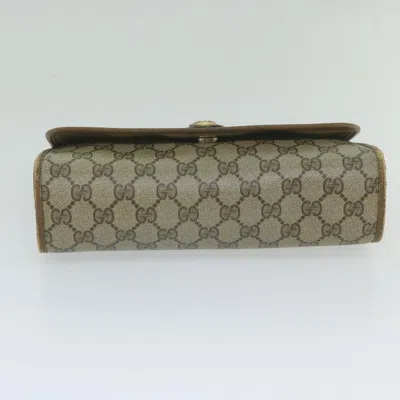 Pre-owned Gucci Sherry Beige Canvas Clutch Bag ()