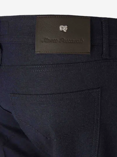 Marco Pescarolo Straight Dress Trousers In Blue