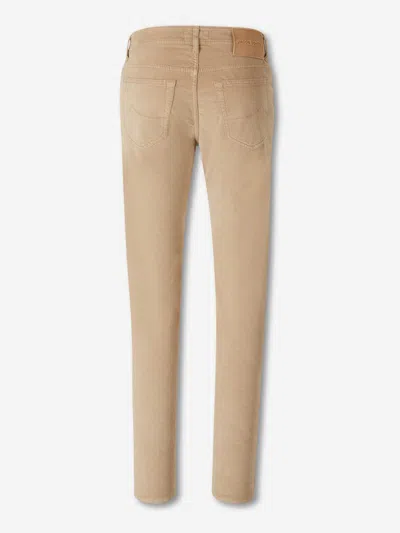 Jacob Cohen Button-fly Trousers In Brown