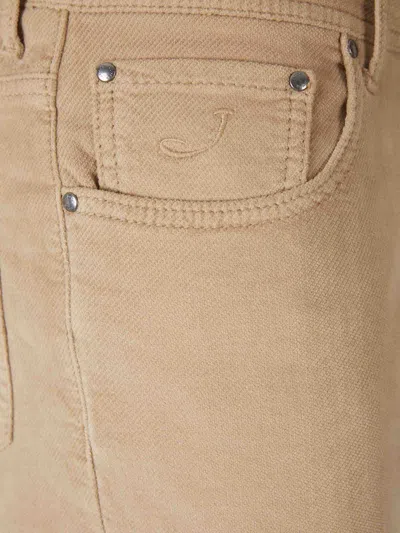 Jacob Cohen Button-fly Trousers In Brown