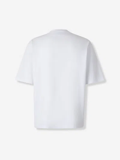 Dsquared2 Multicolor Logo Print Cotton T-shirt In White