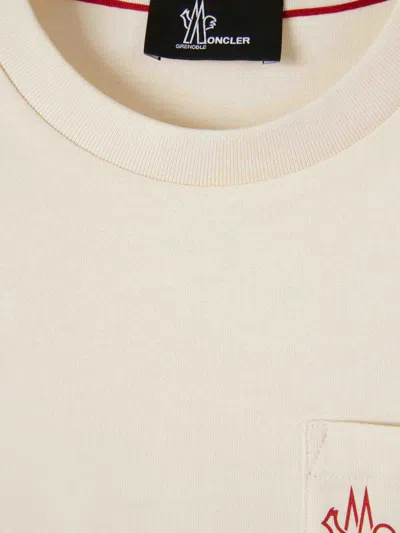 Moncler Grenoble Round Neck T-shirt In Neutral