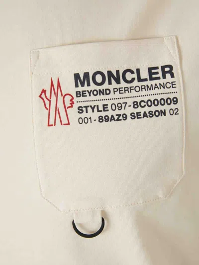 Moncler Grenoble Round Neck T-shirt In Neutral