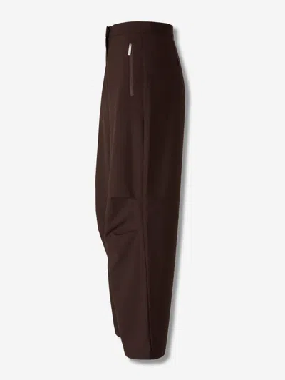Laminar Zip-pocket Flared Trousers In Brown