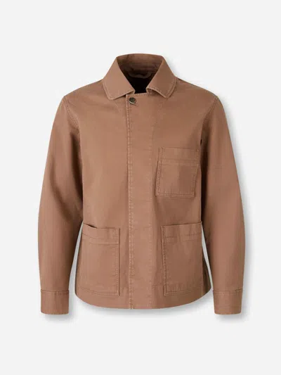Nine In The Morning Classic-collar Shirt Jacket In Brown