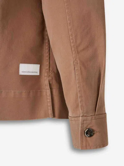 Nine In The Morning Classic-collar Shirt Jacket In Brown