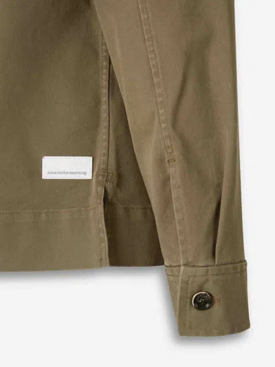 Nine In The Morning Classic-collar Shirt Jacket In Green
