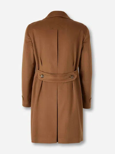 Tagliatore Double-breasted Blazer In Brown