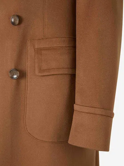 Tagliatore Double-breasted Blazer In Brown