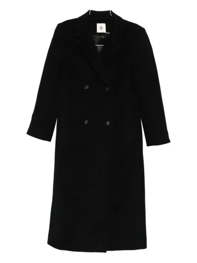 The Garment Clooney Black Wool Blend Coat In Black