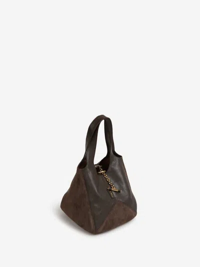 Chloé Small Balloon Patchwork Hobo Bag In Brown