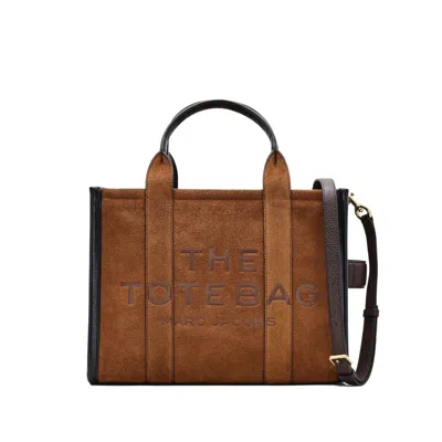 Marc Jacobs Medium Suede Tote Bag With Adjustable Strap In Brown