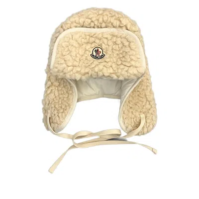 Moncler Reversible Teddy Hat Featuring Ear Flaps In Neutral