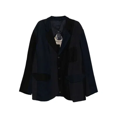 Ziggy Chen Patchwork Blazer In Black