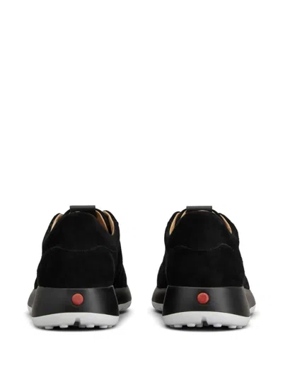 Tod's Red Dot Sneakers In Pashmy Suede Shoes In Black