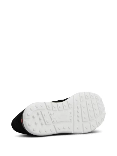 Tod's Red Dot Sneakers In Pashmy Suede Shoes In Black