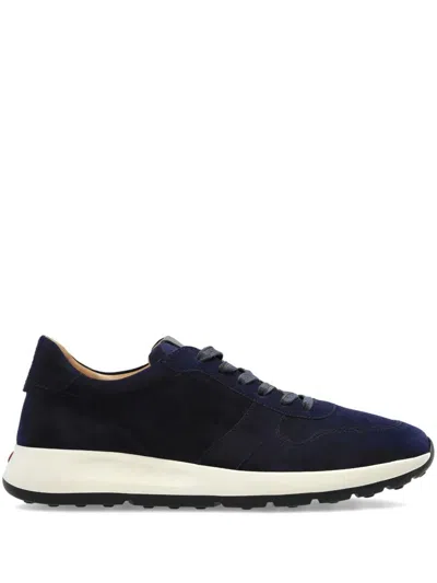 Tod's Red Dot Sneakers In Pashmy Suede Shoes In Blue