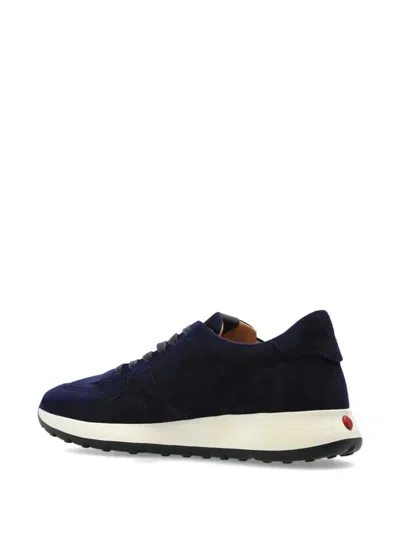 Tod's Red Dot Sneakers In Pashmy Suede Shoes In Blue