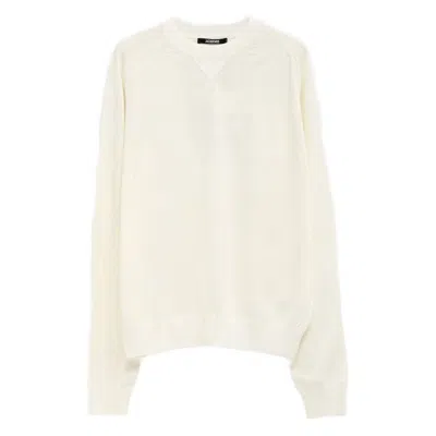 Jacquemus Embroidered-detail Crew Neck Jumper In White