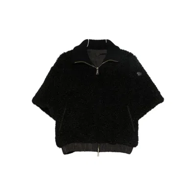 Moncler Dual-sided High-collar Jacket In Black