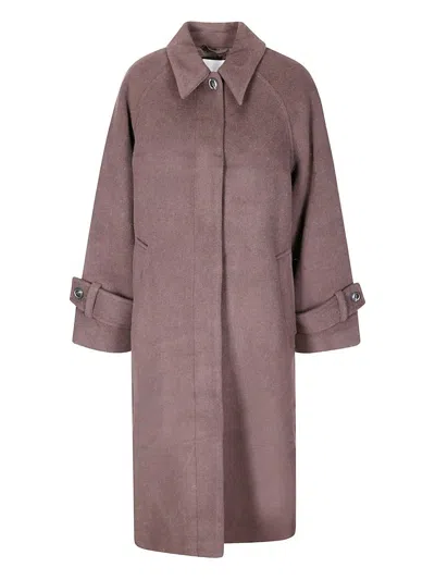Samsoe & Samsoe Alma Long Sleeve Puffer Jacket In Pink