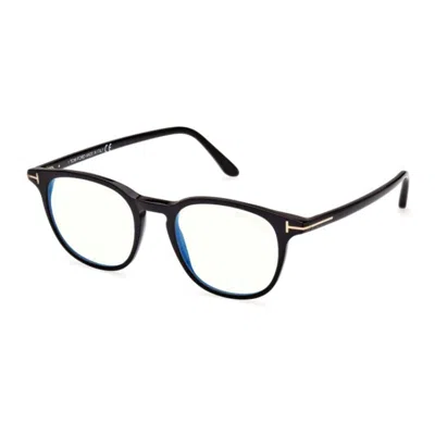 Tom Ford 53mm Square Blue Light Blocking Glasses In Black