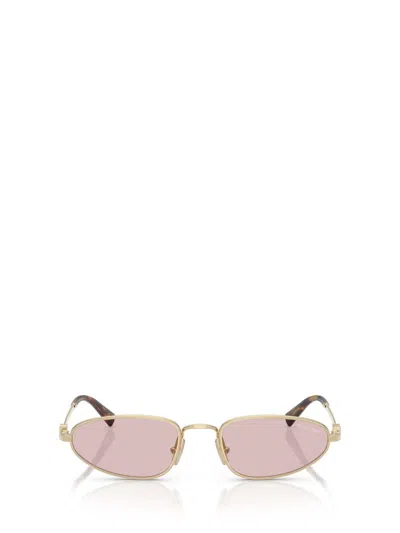 Miu Miu Narrow Oval Sunglasses In Nude