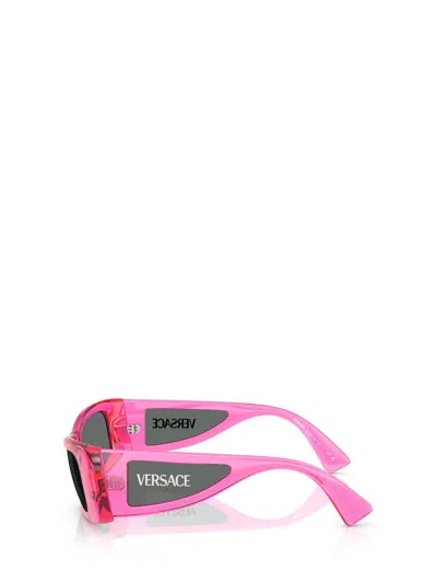 Versace Fuchsia Injectate Sunglasses In Pink