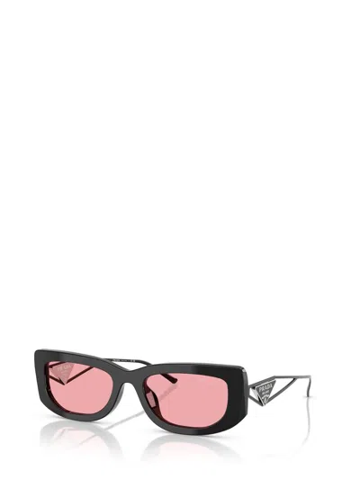 Prada Sunglasses With Triangle Logo In Black