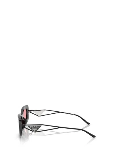 Prada Sunglasses With Triangle Logo In Black