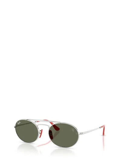 Ray Ban Rb3775m Metal Oval Sunglasses In Metallic
