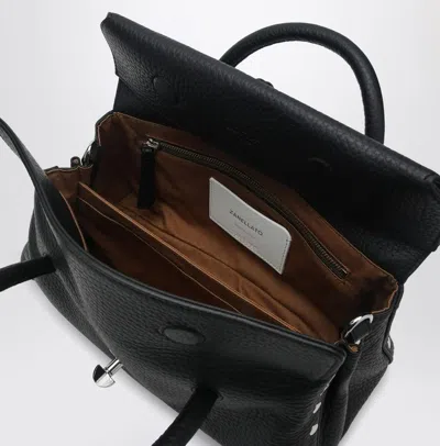 Zanellato Structured Leather Handbag With Dual Handles In Black