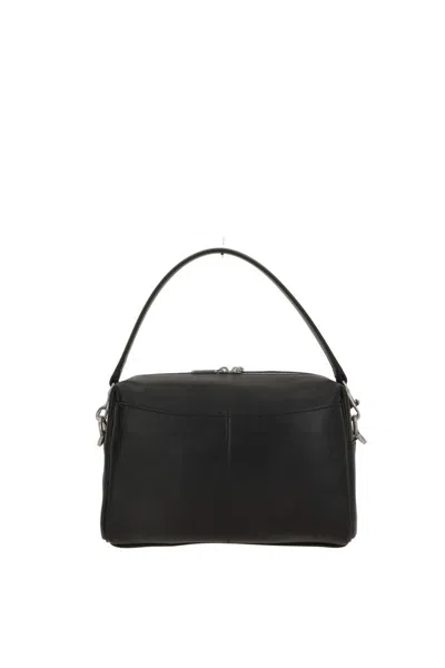 Balenciaga Rectangular Leather Handbag Top Handle In Black