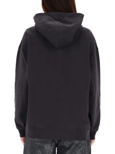 Ganni Isoli Oversized Phantom Sweatshirt In Black