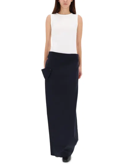 Jean Paul Gaultier Pantaskirt With Trench Details In Blue