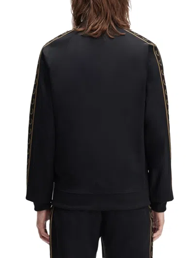 Fred Perry Ribbed Cuff Jacket Featuring Side Pockets In Black