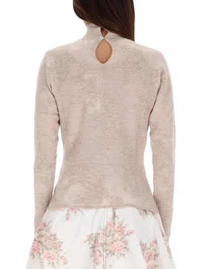 Ganni Alpaca Blend Sweater In Neutral