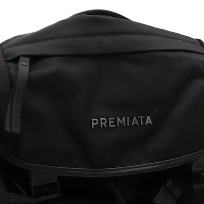 Premiata Versatile Backpack With Multiple Zippered Pockets In Black