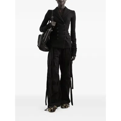 Dolce & Gabbana Black Double-breasted Wool Cloth Jacket In Black