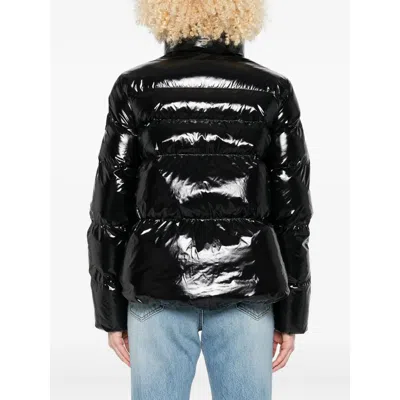 Pinko Puffer Jacket With High Collar In Black