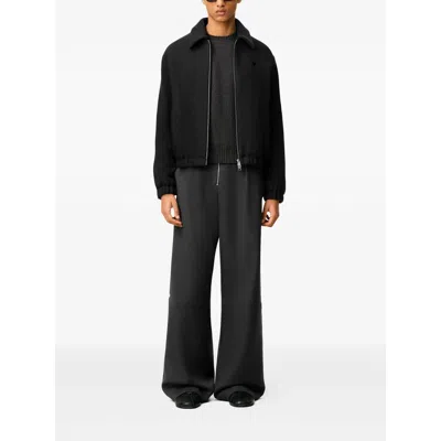 Ami Alexandre Mattiussi Corduroy Ami De Coeur Padded Zipped Jacket In Black