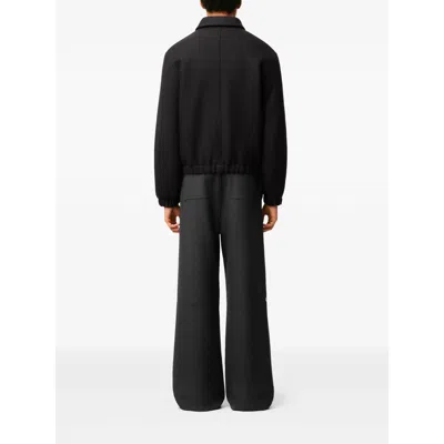 Ami Alexandre Mattiussi Corduroy Ami De Coeur Padded Zipped Jacket In Black