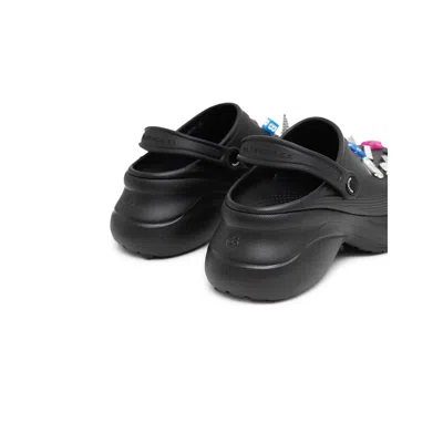 Balenciaga Women Crocs Jibbitz Sandals In Black
