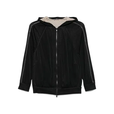 Brunello Cucinelli Black Sweatshirts In Black